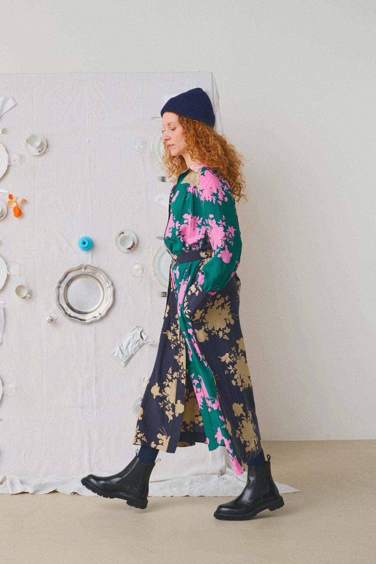 SILK DRESS MULTICOLORED