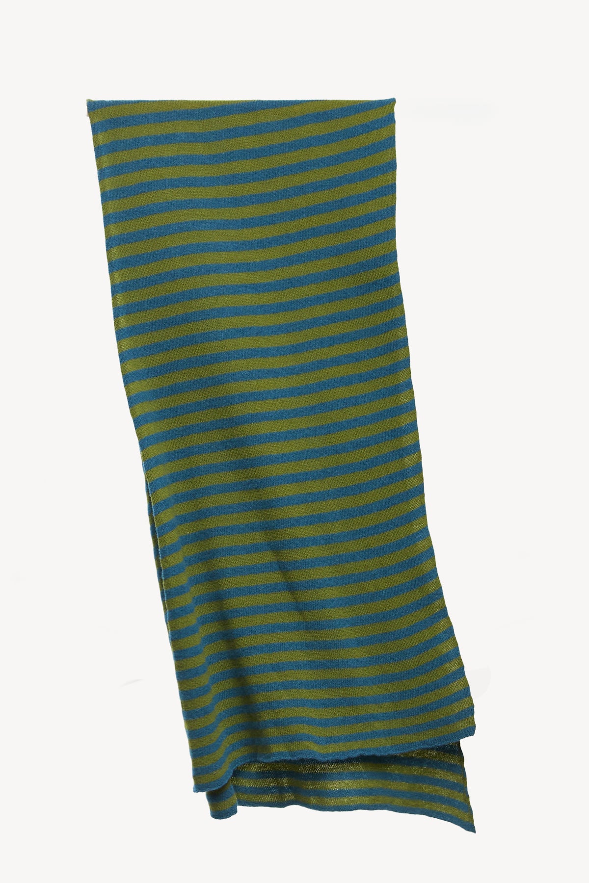 ÉCHARPE MAILLE À RAYURES VERT