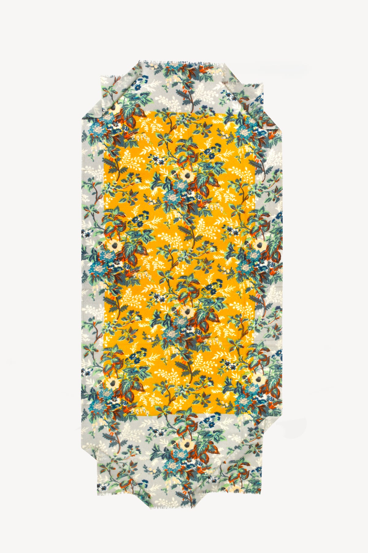 ÉCHARPE À FLEURS JAUNE