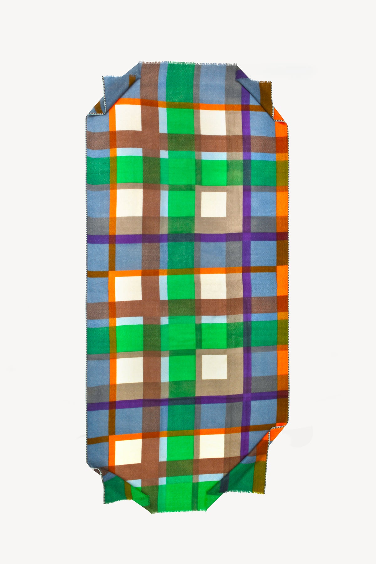 ÉCHARPE À CARREAUX VERT
