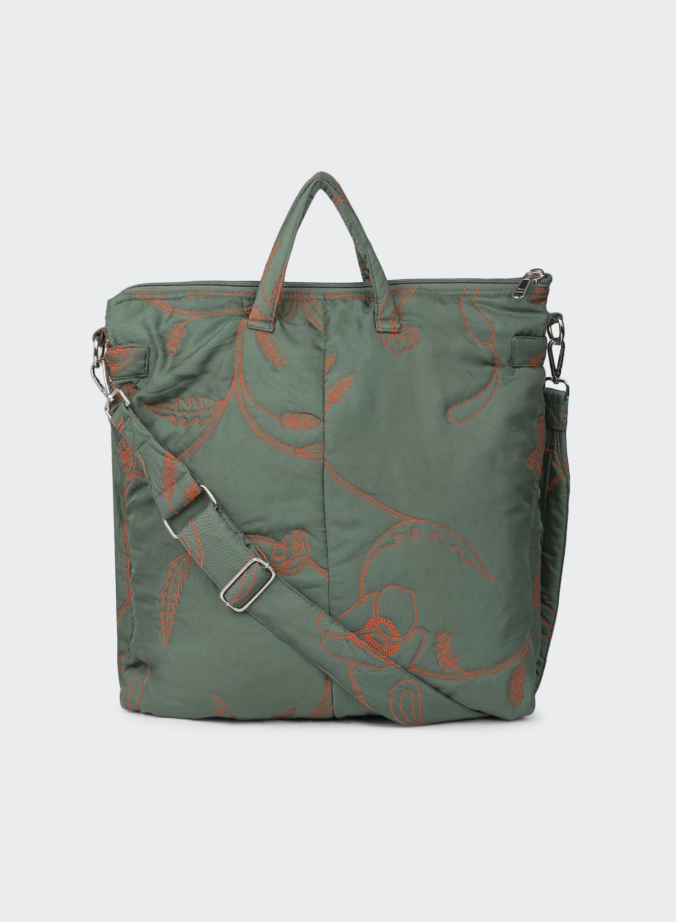 CABAS VELOURS OLIVE