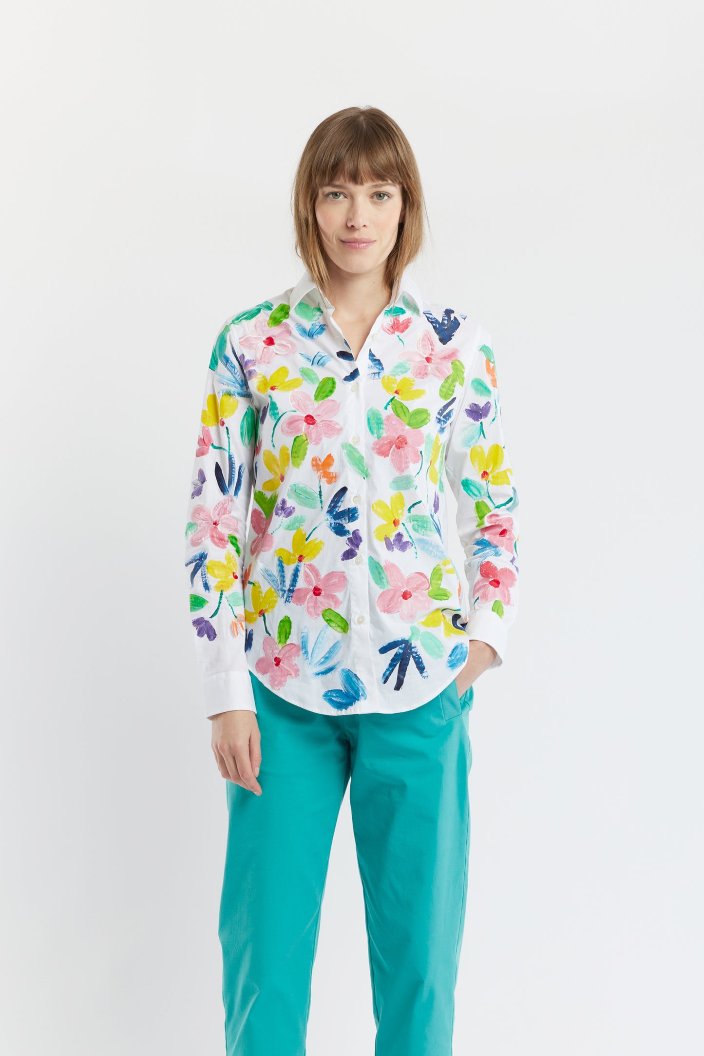 PAINTED STRAIGHT SHIRT MULTICOLOURED