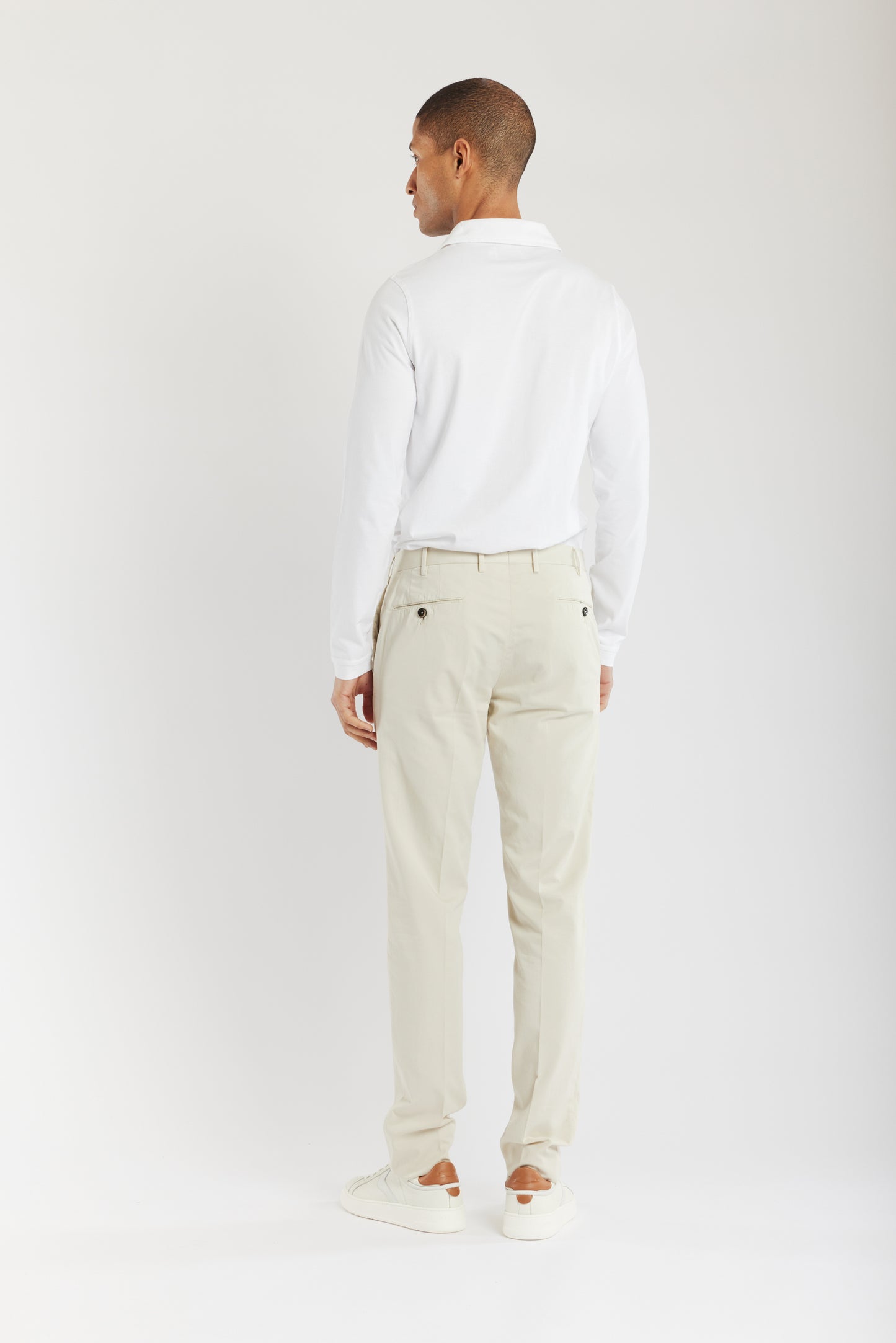 SUPER SLIM FIT COTON SOIE BEIGE CLAIR