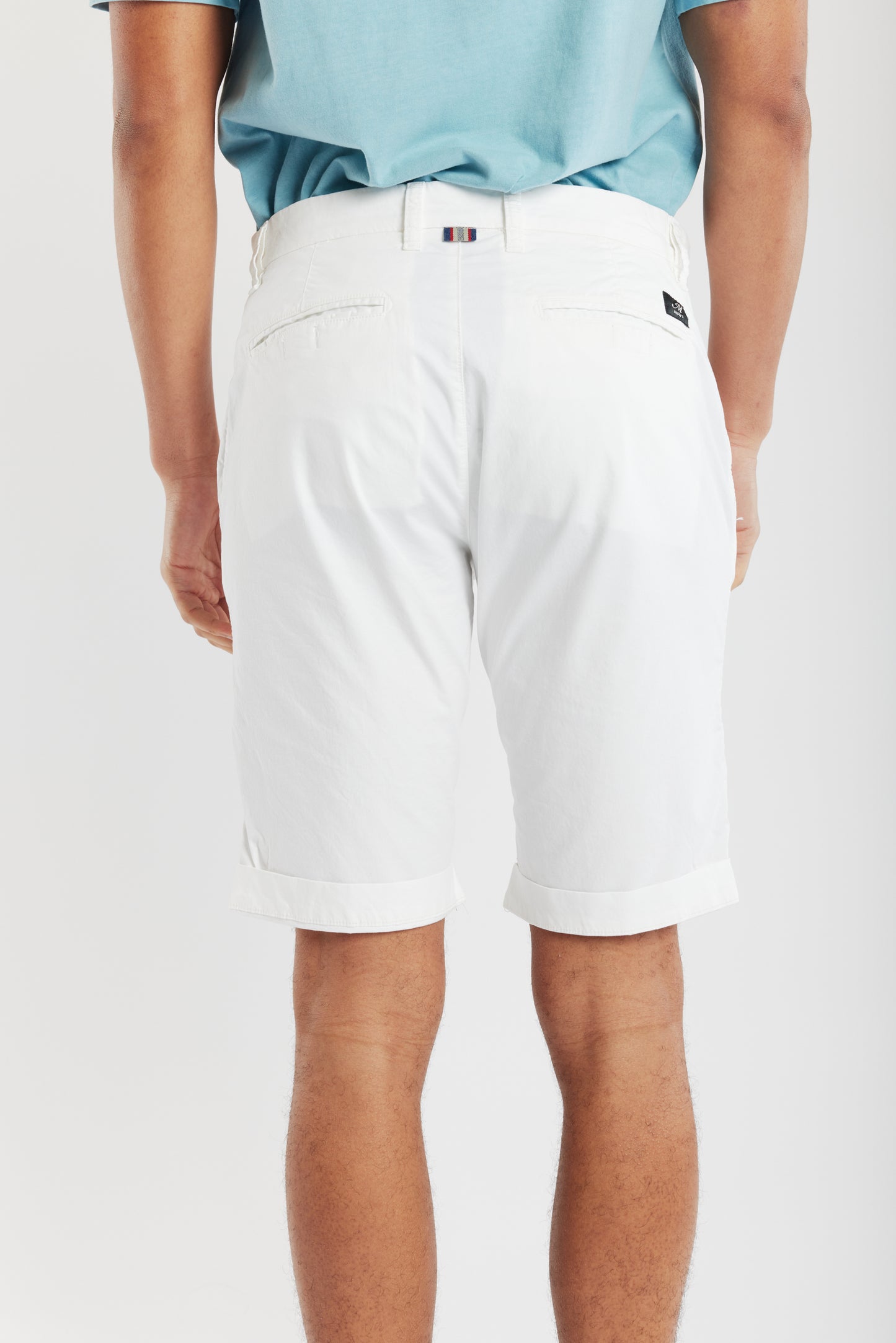 BERMUDA EN POPELINE BLANC