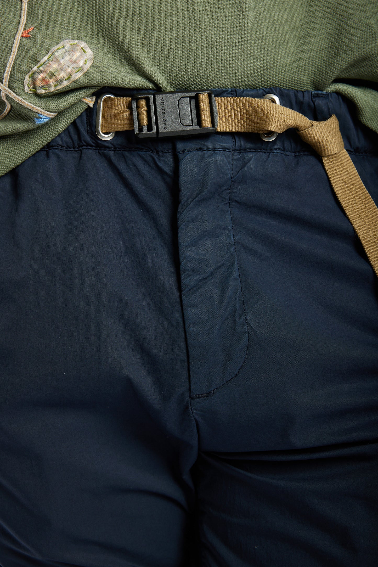 PANTALON RELAX EN POPELINE MARINE