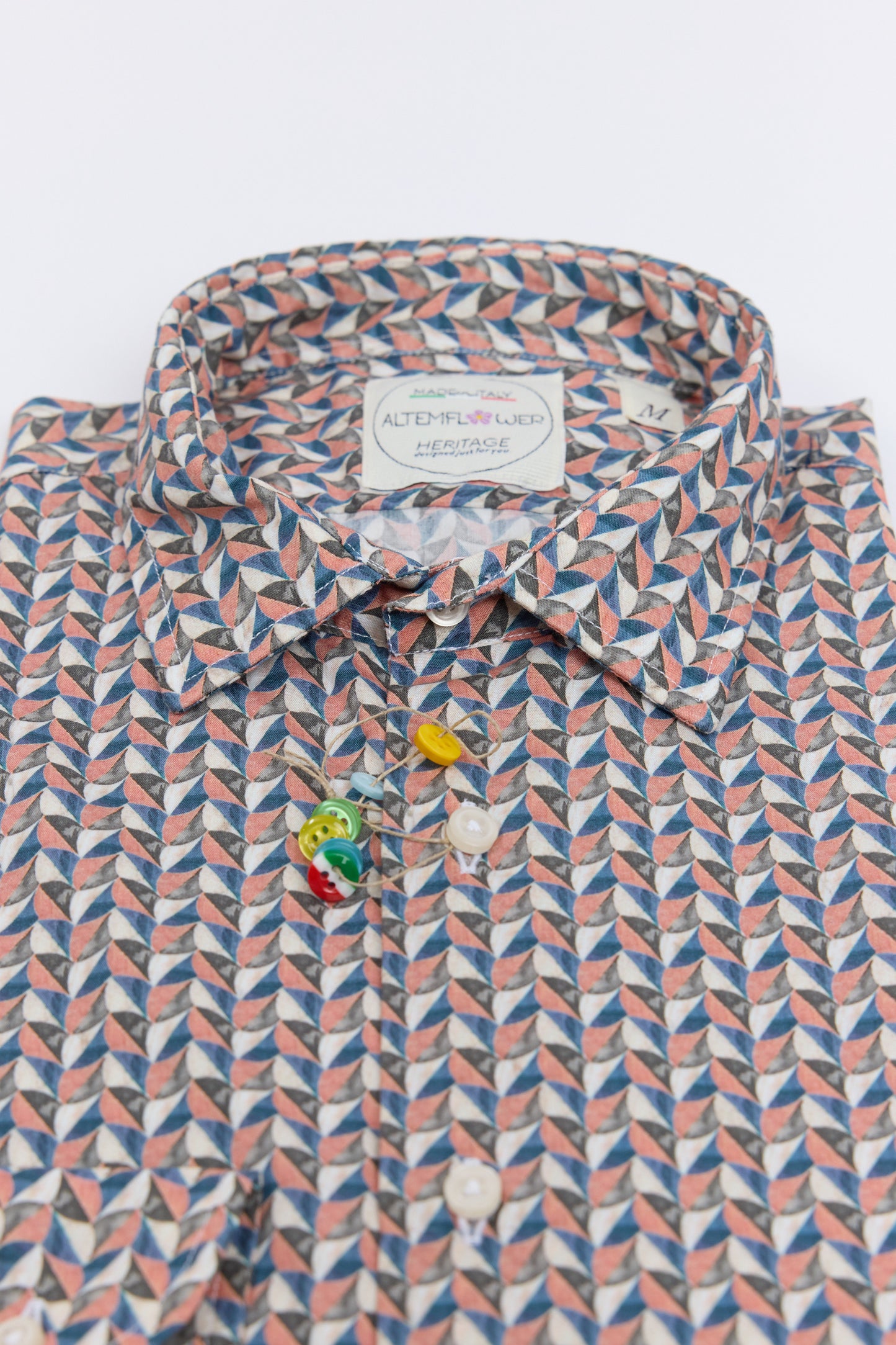 CHEMISE GÉOMÉTRIQUE ORANGE