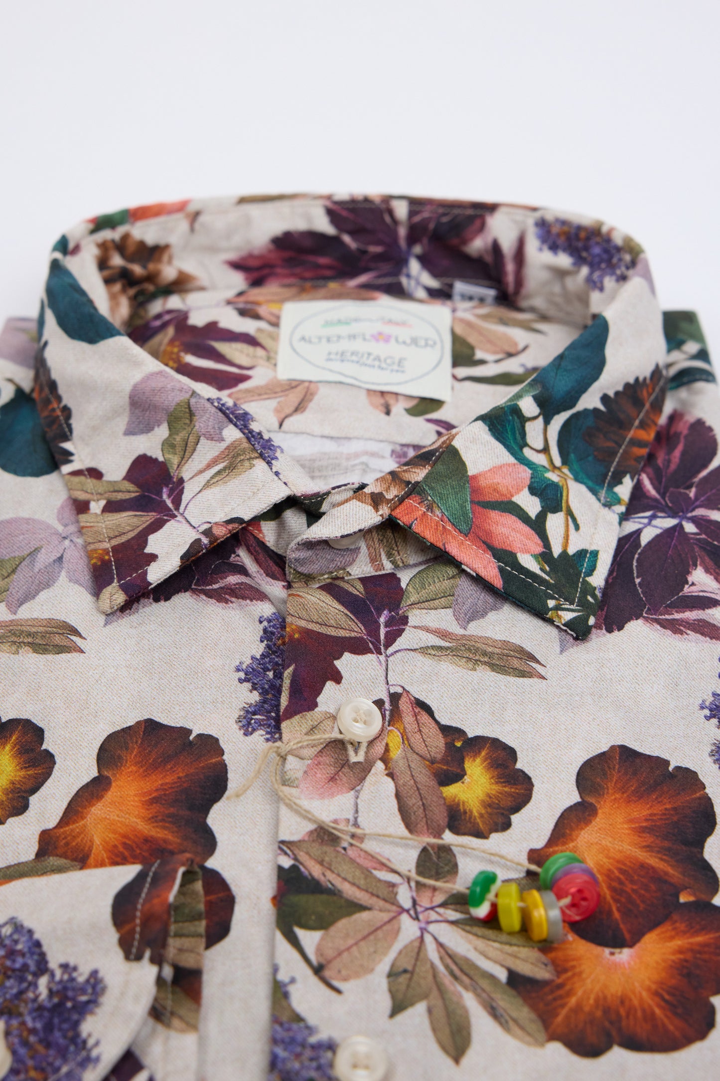 CHEMISE FLEURS BEIGE