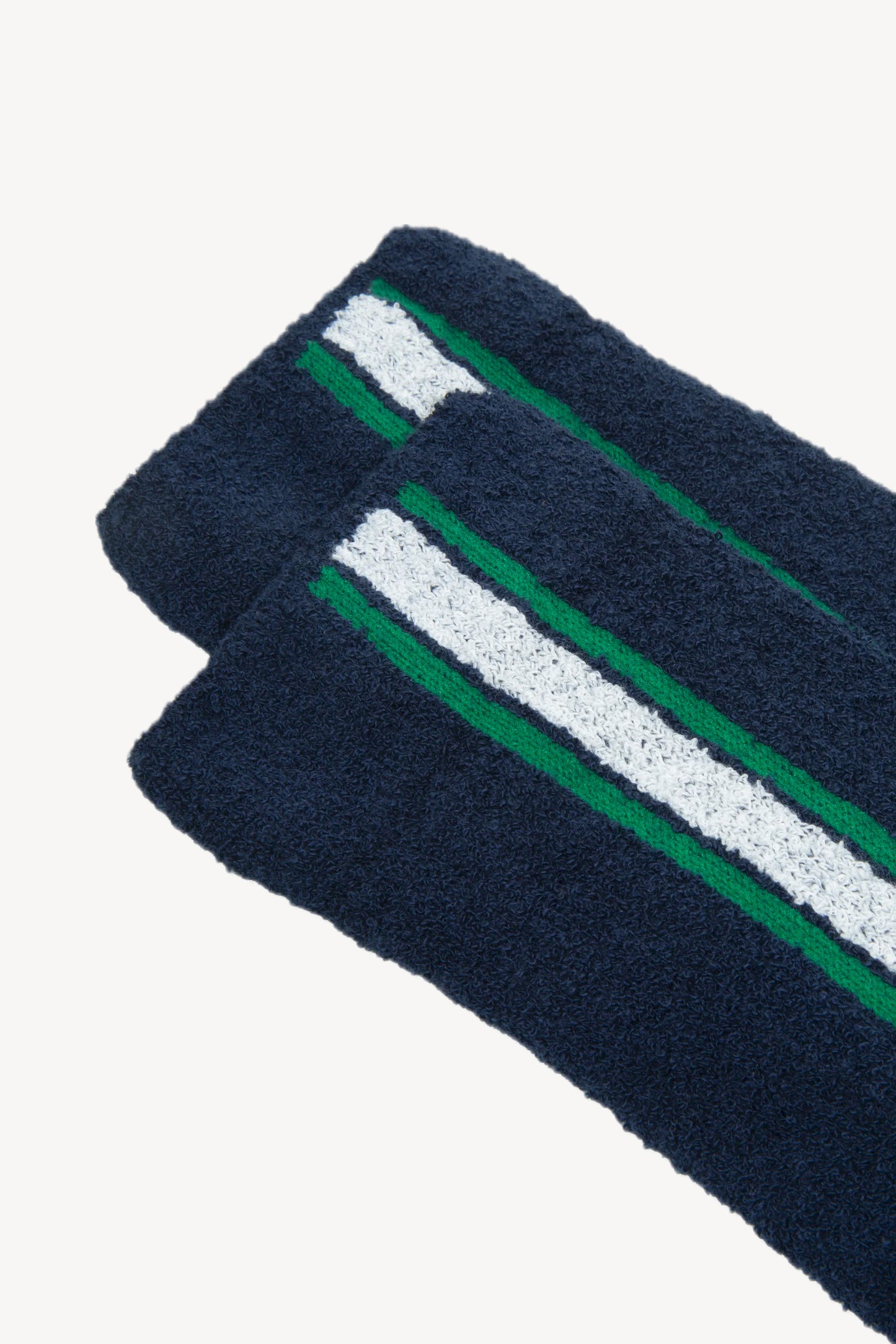 CHAUSSETTES ÉPONGE RAYURES VERT