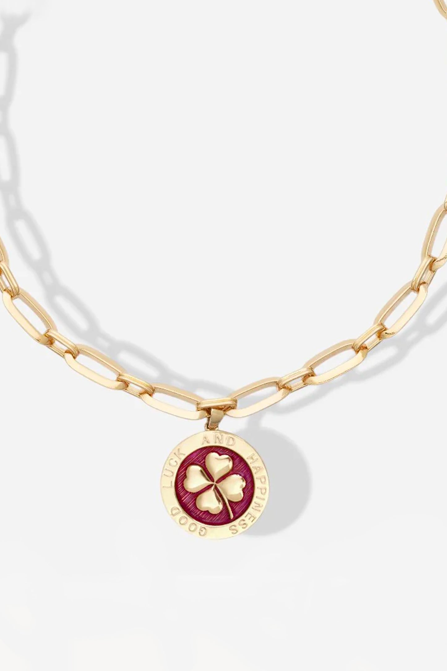 MÉDAILLE TREFLE PRUNE