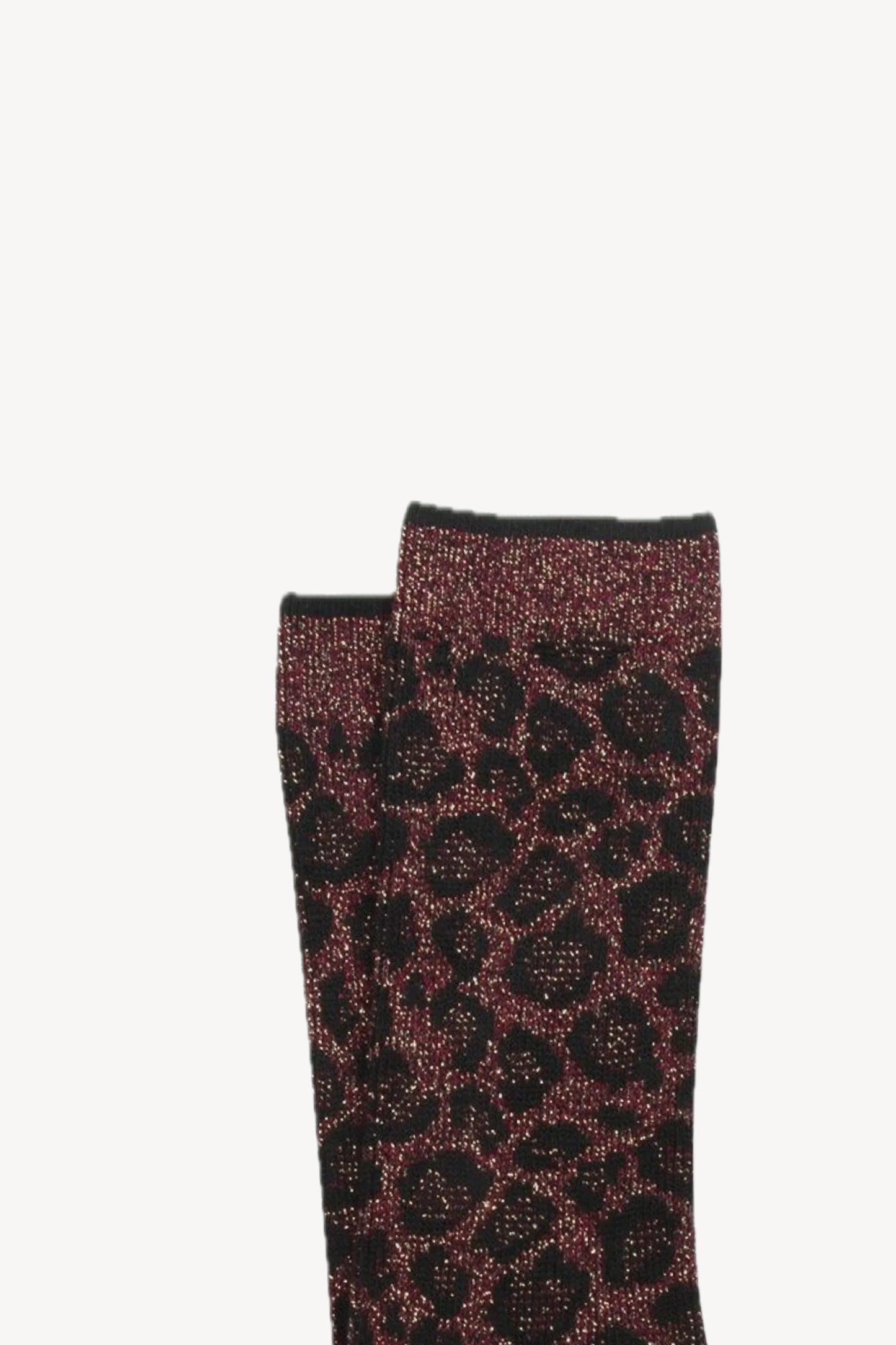 CHAUSSETTES LÉOPARD BORDEAUX