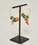 EARRINGS WITH CHARMS MULTICOLORED
