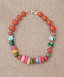 NECKLACE WITH PEARLS MULTICOLORED