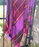 WOOL AND CASHMERE SCARF PLUM