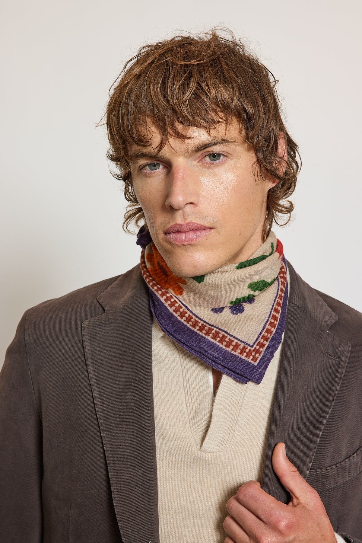 WOOL BANDANA BEIGE