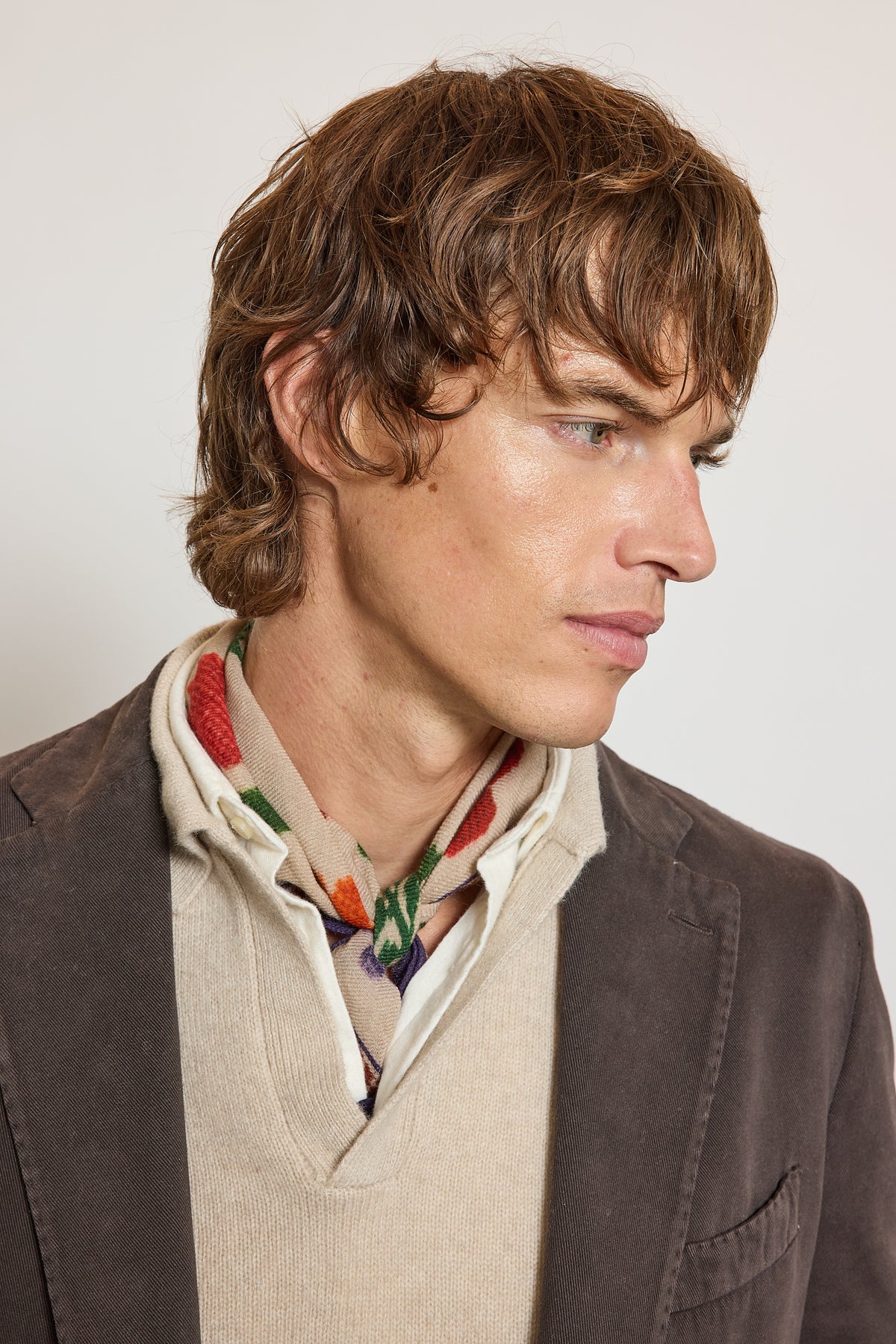 WOOL BANDANA BEIGE