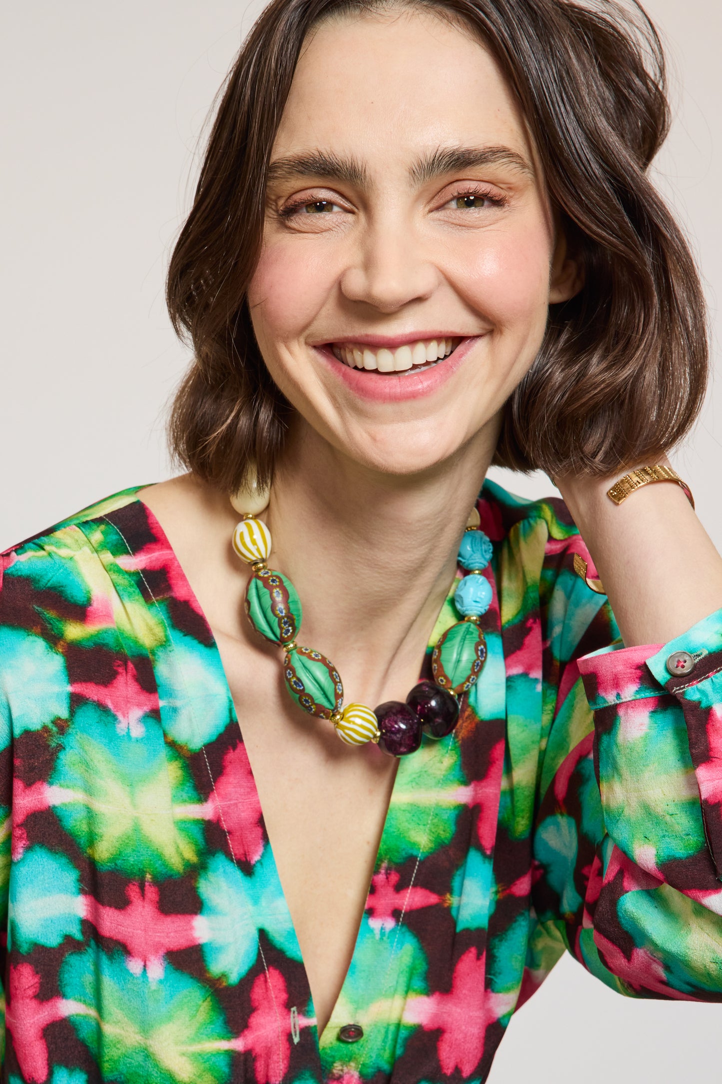 ROBE EN CRÊPE DE CHINE ROSE