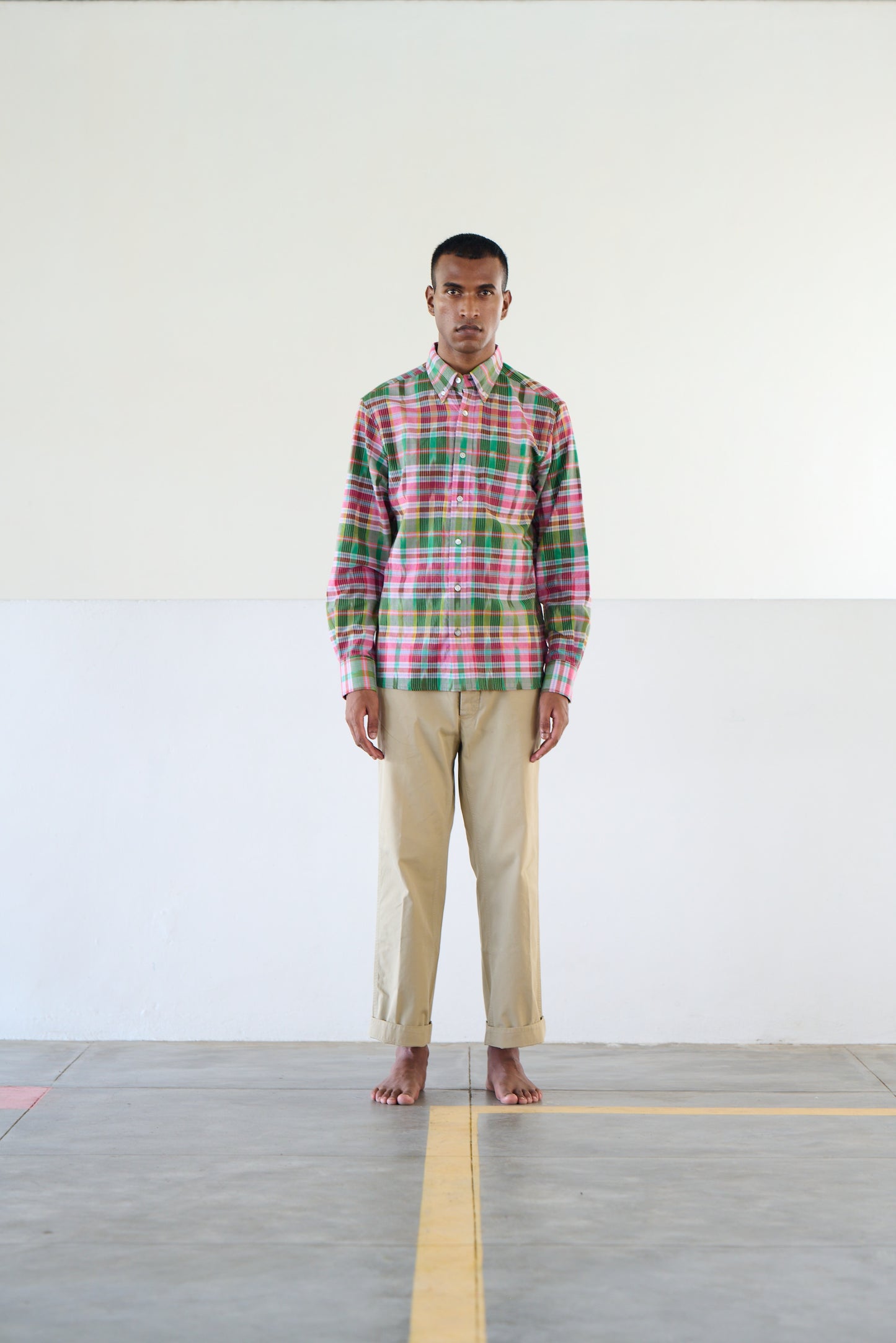CHEMISE À CARREAUX IKAT