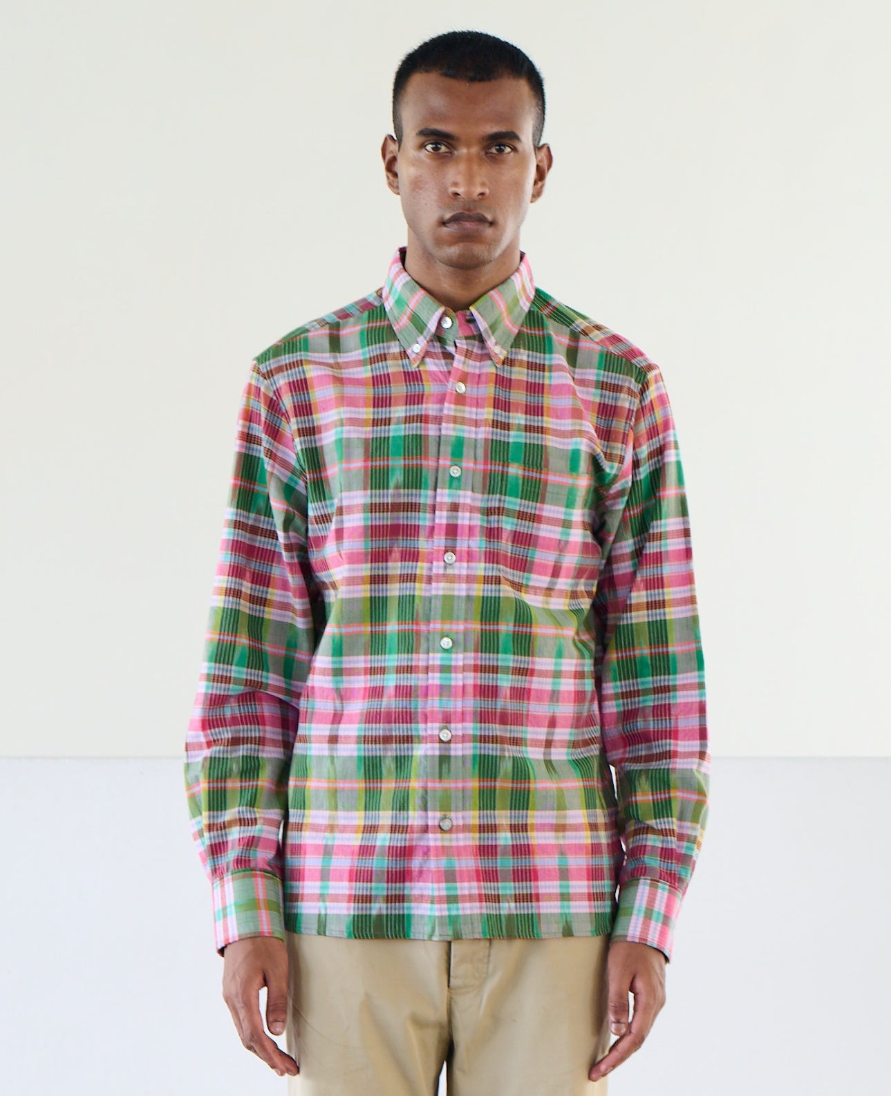 CHEMISE À CARREAUX IKAT