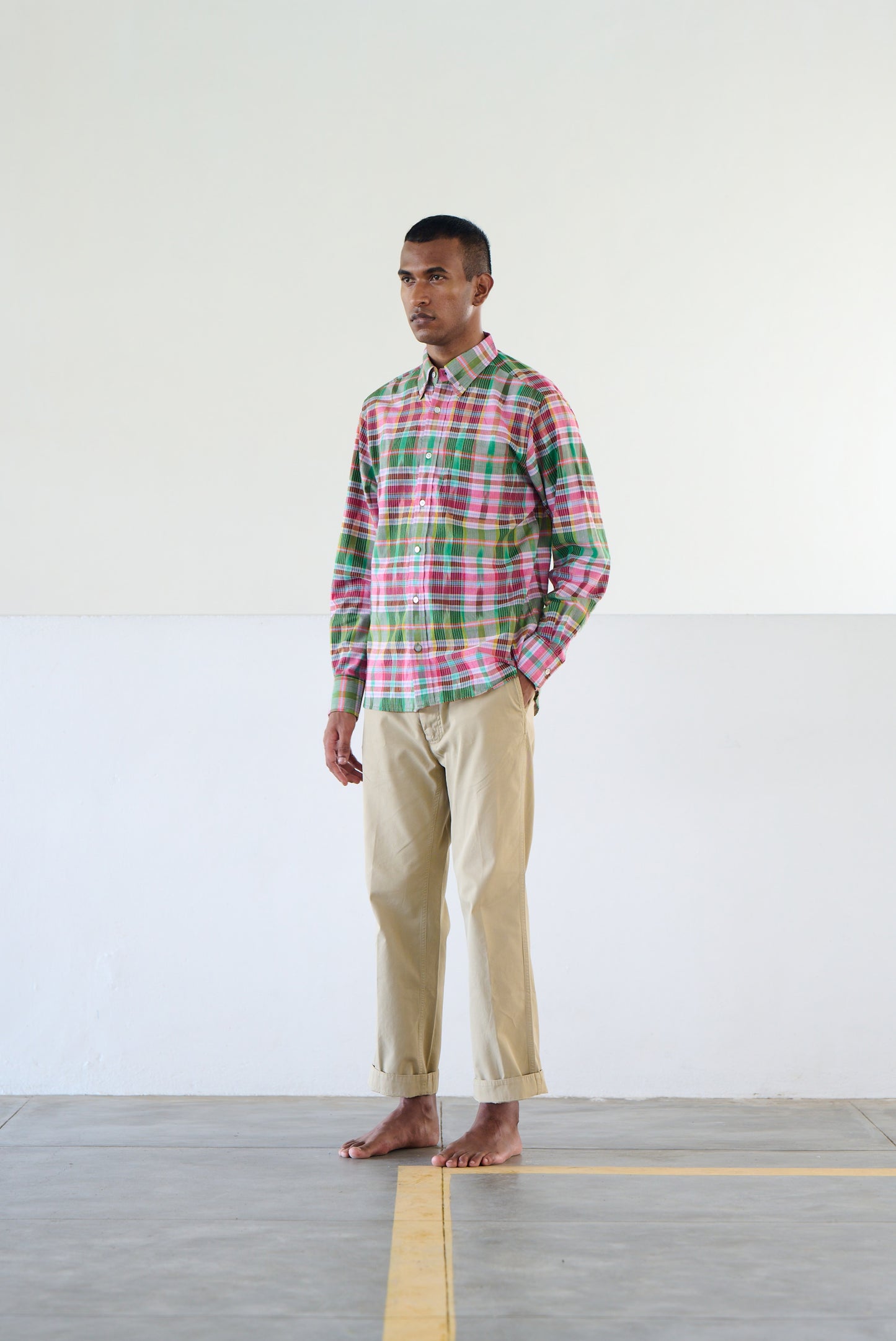 CHEMISE À CARREAUX IKAT