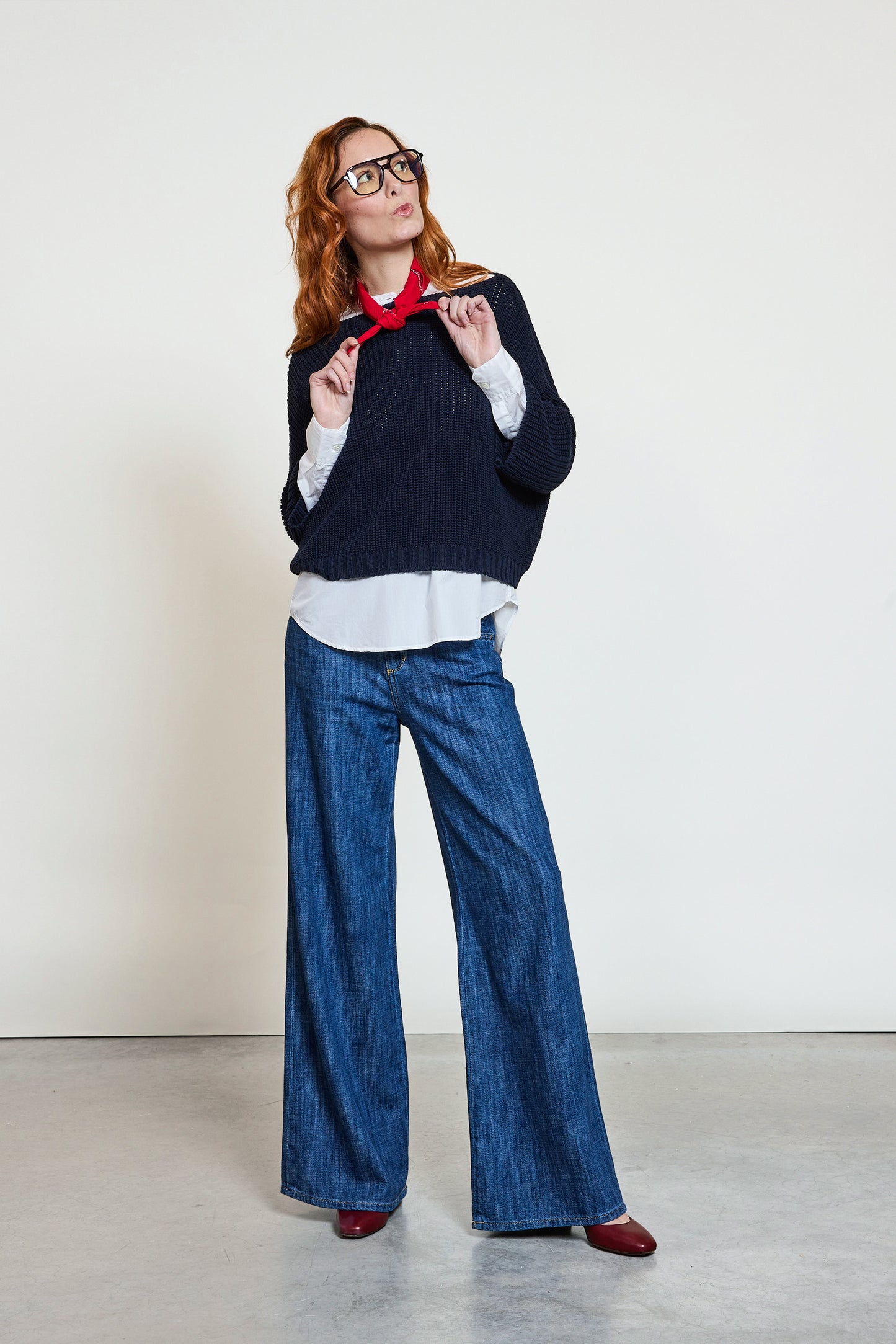 PULL EN COTON MARINE