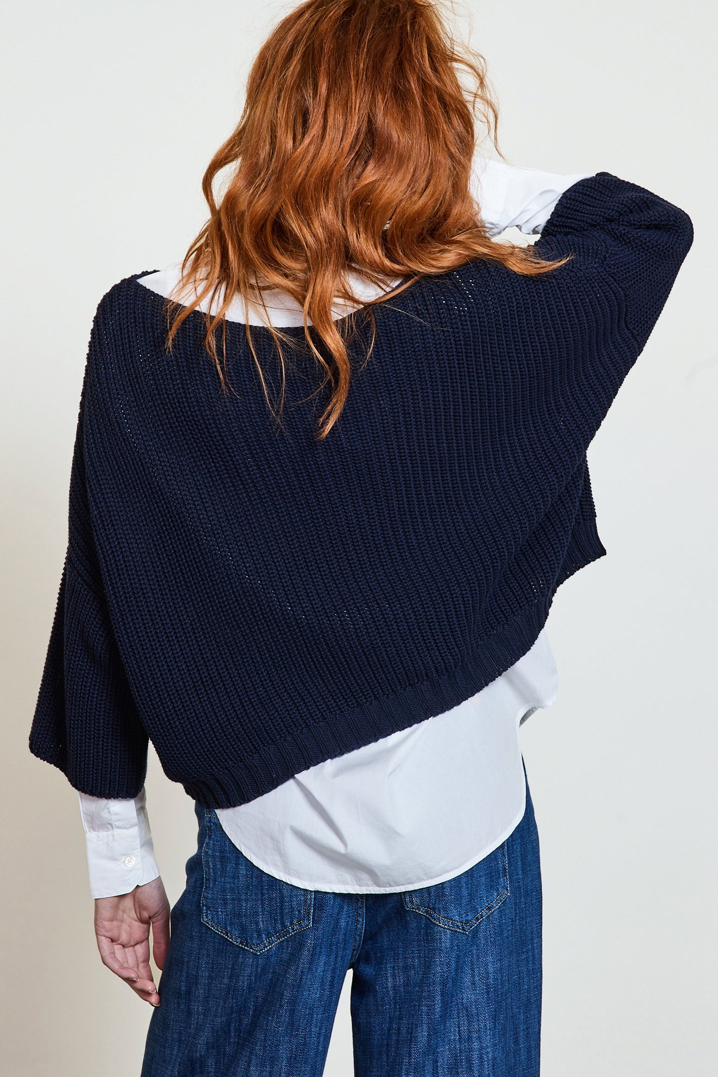 PULL EN COTON MARINE