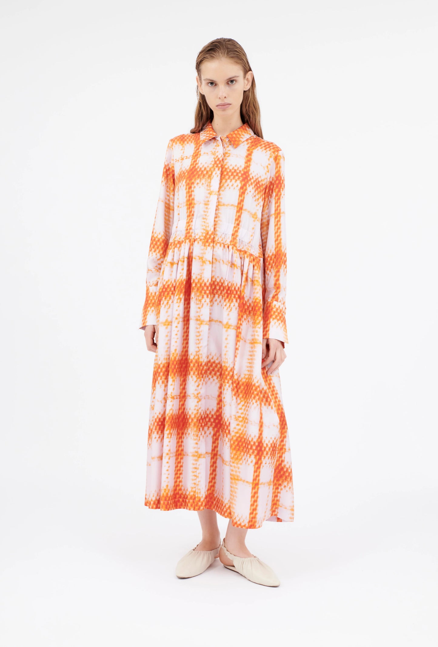 SILK DRESS ORANGE