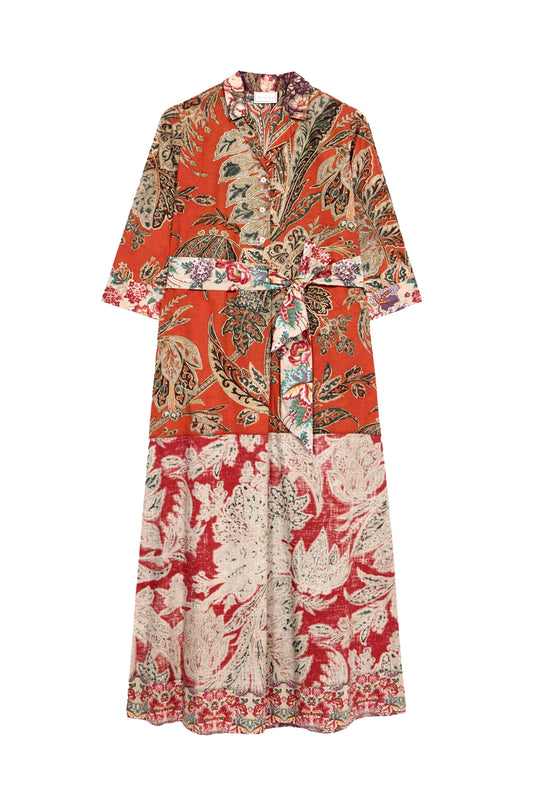ROBE POLO EN COTON ORANGE