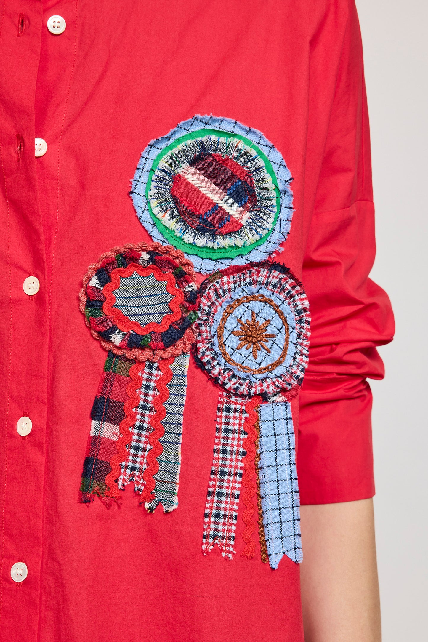 CHEMISE BRODÉE COCARDE ROUGE