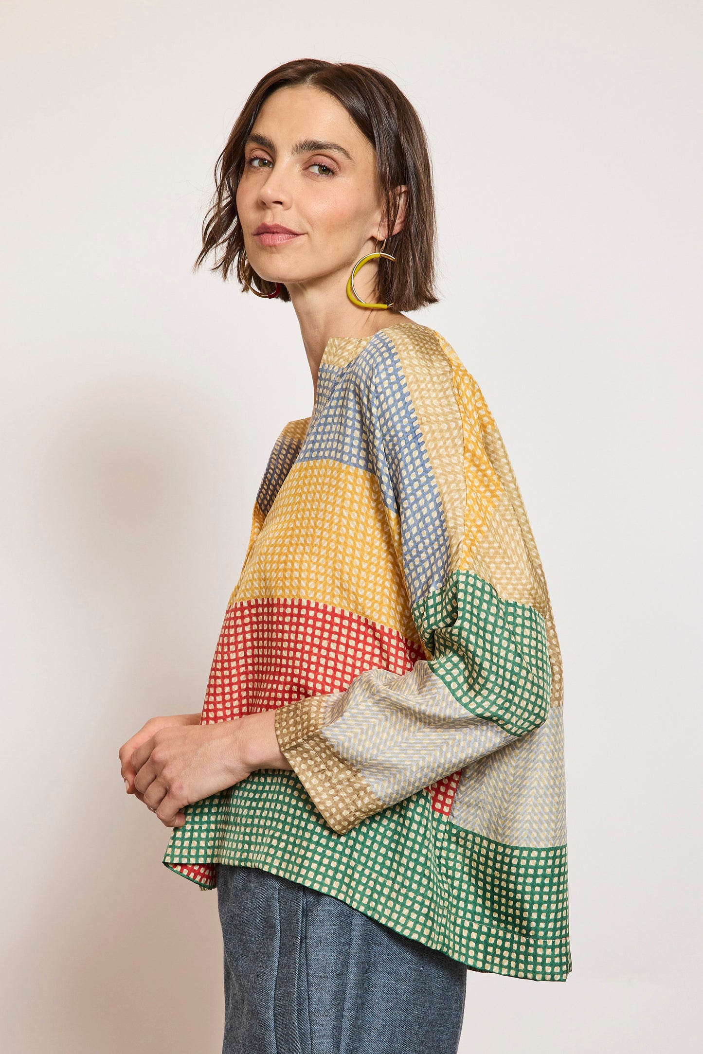 SILK BACK TO SCHOOL TOP MULTICOLORED