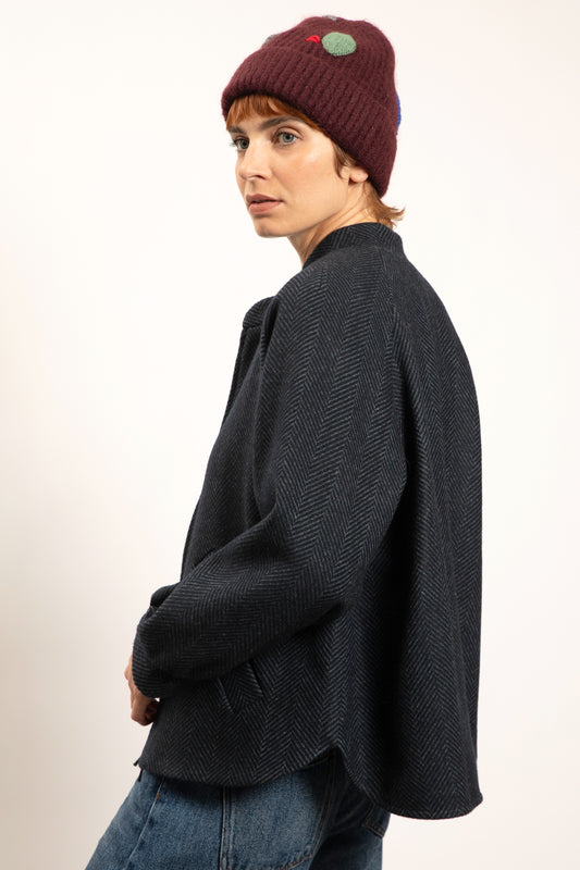 BLOUSON EN CHEVRONS NAVY