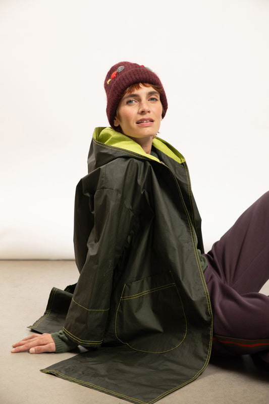IMPERMÉABLE BICOLORE VERT