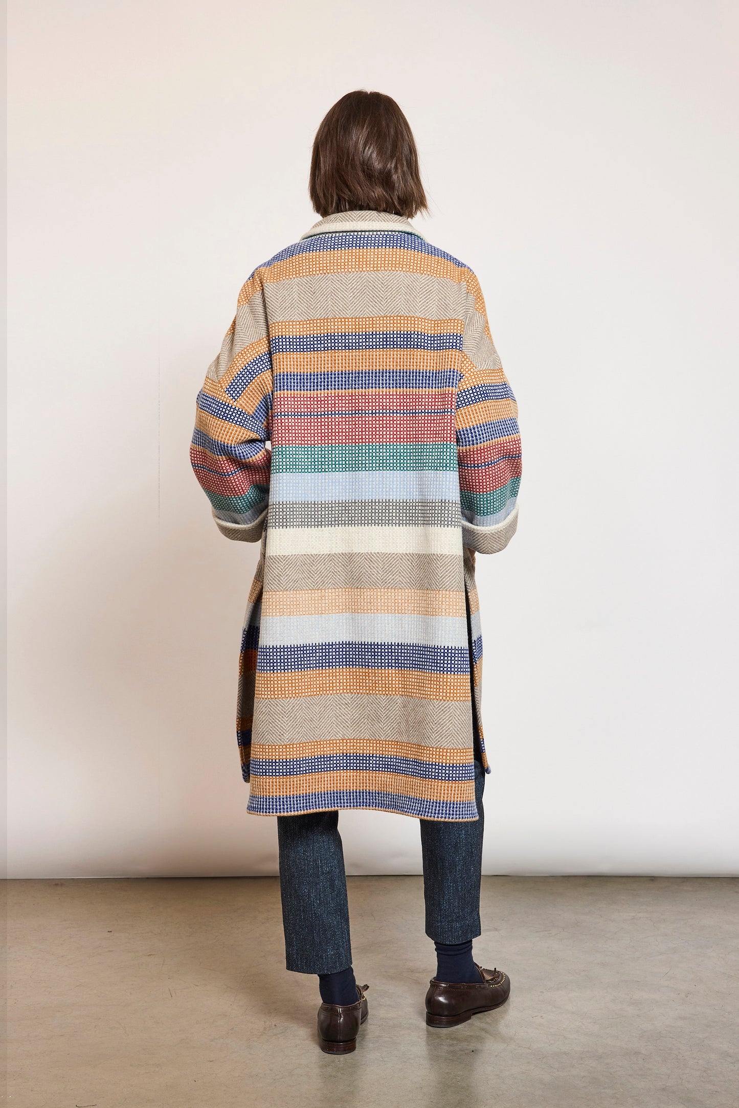 BELTED COAT MULTICOLORED