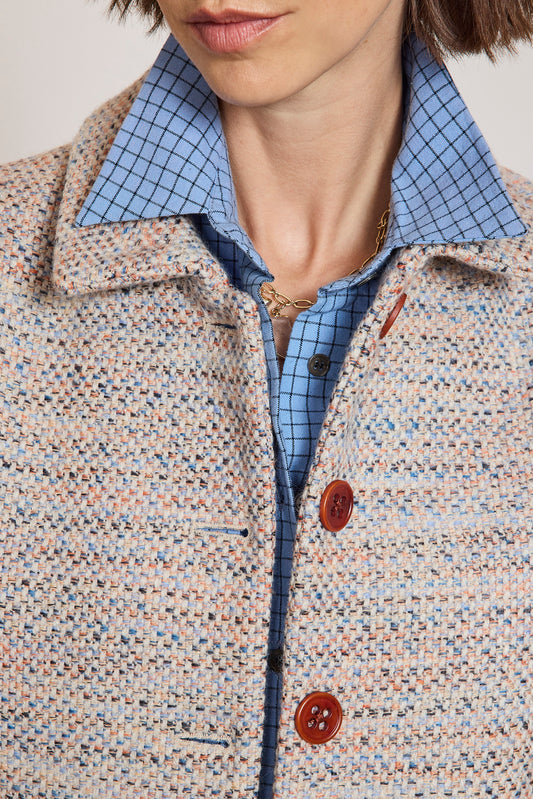 VESTE EN TWEED BEIGE