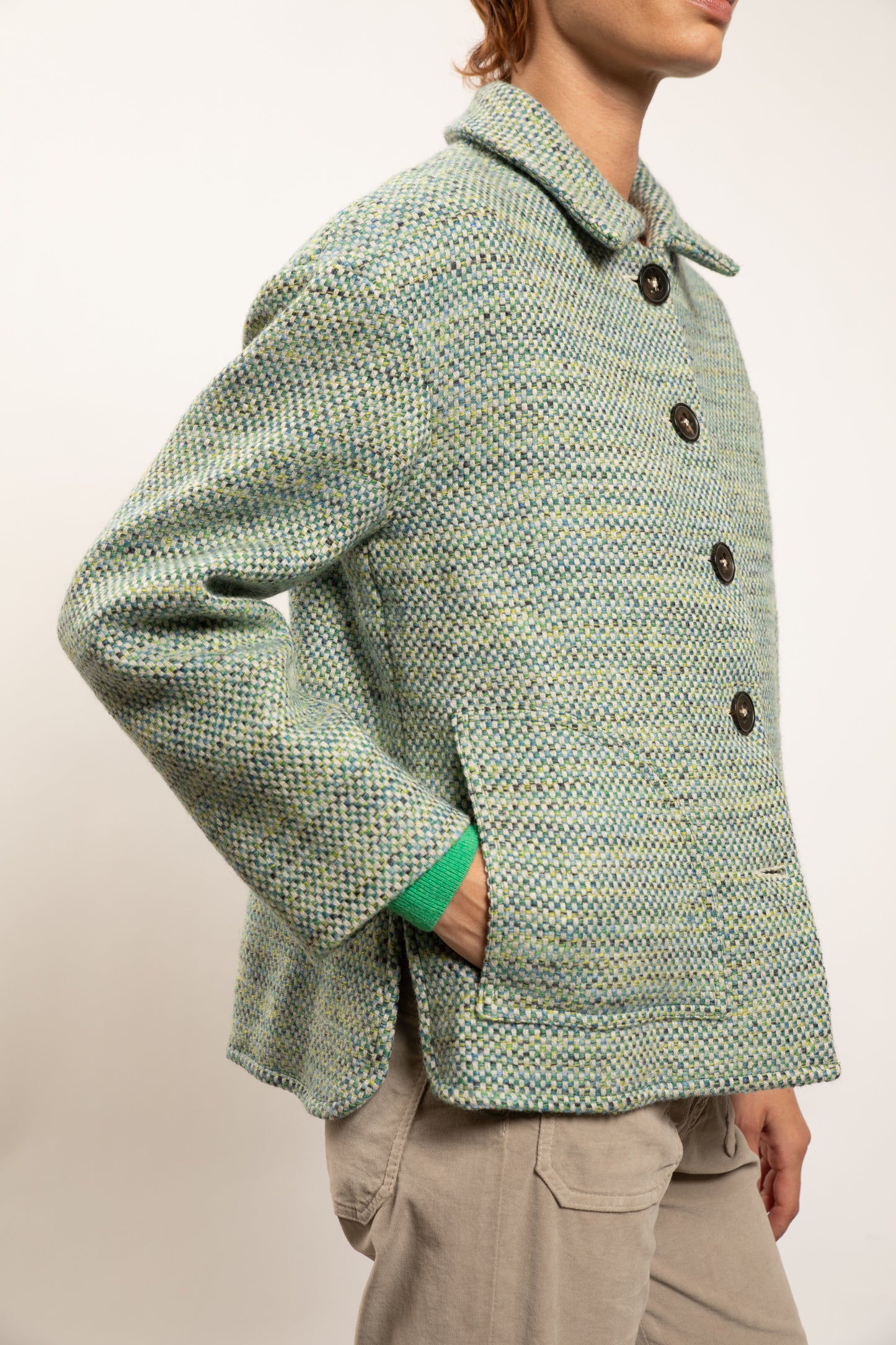 TWEED JACKET GREEN