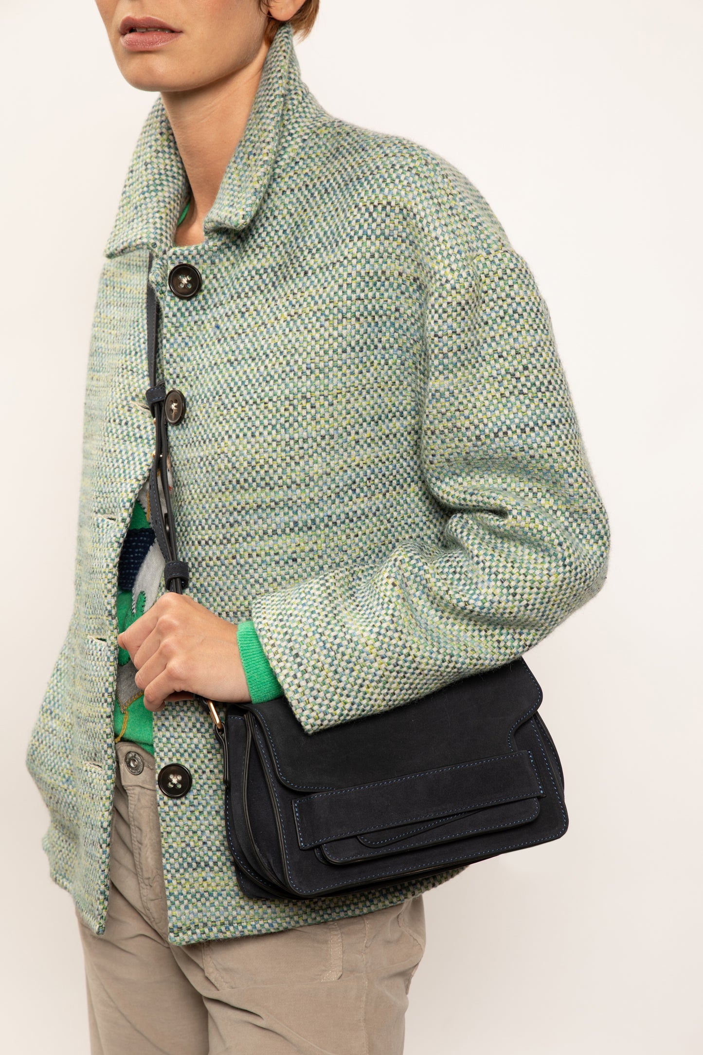 TWEED JACKET GREEN