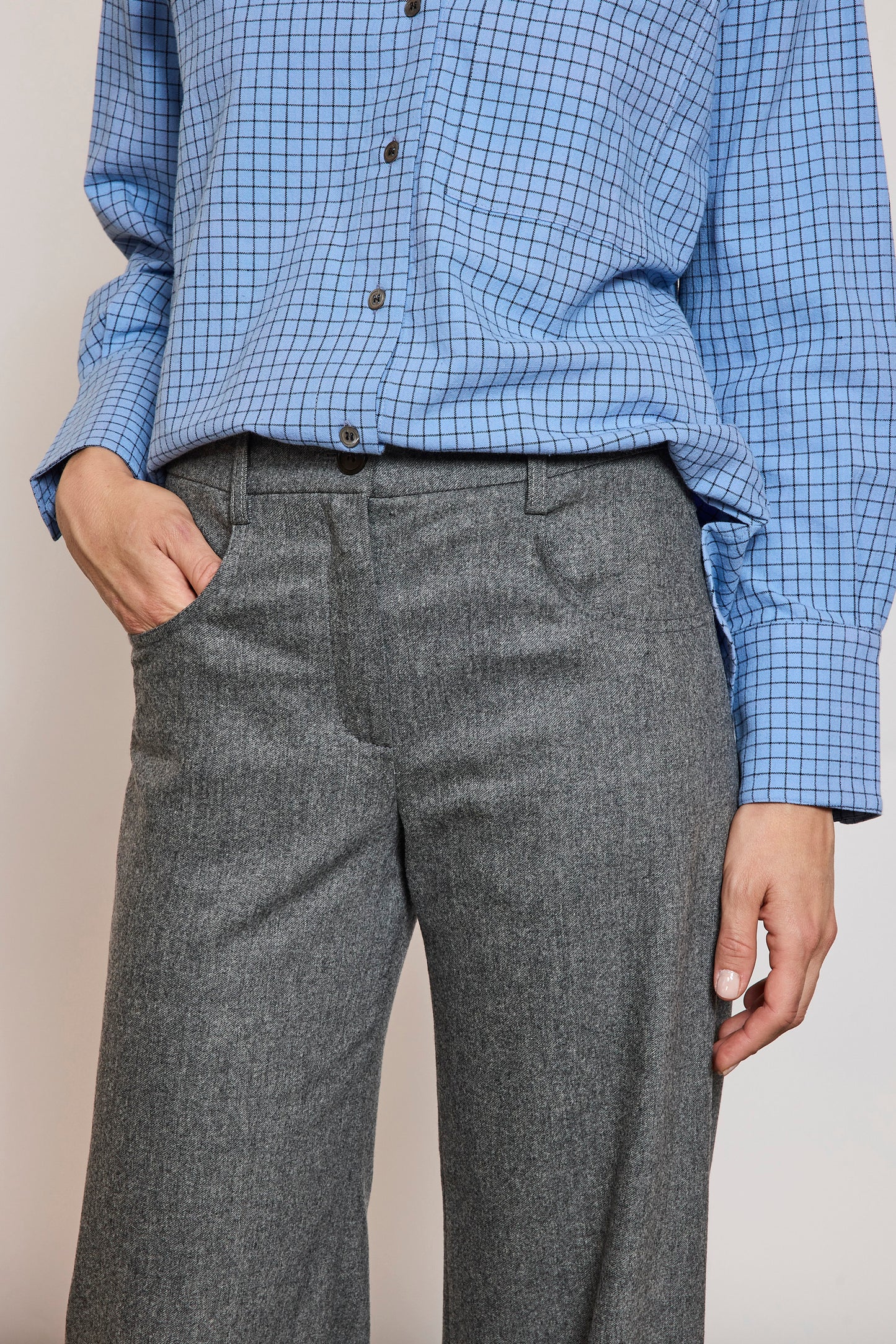 JEAN FLANNELLE CACHEMIRE GRIS