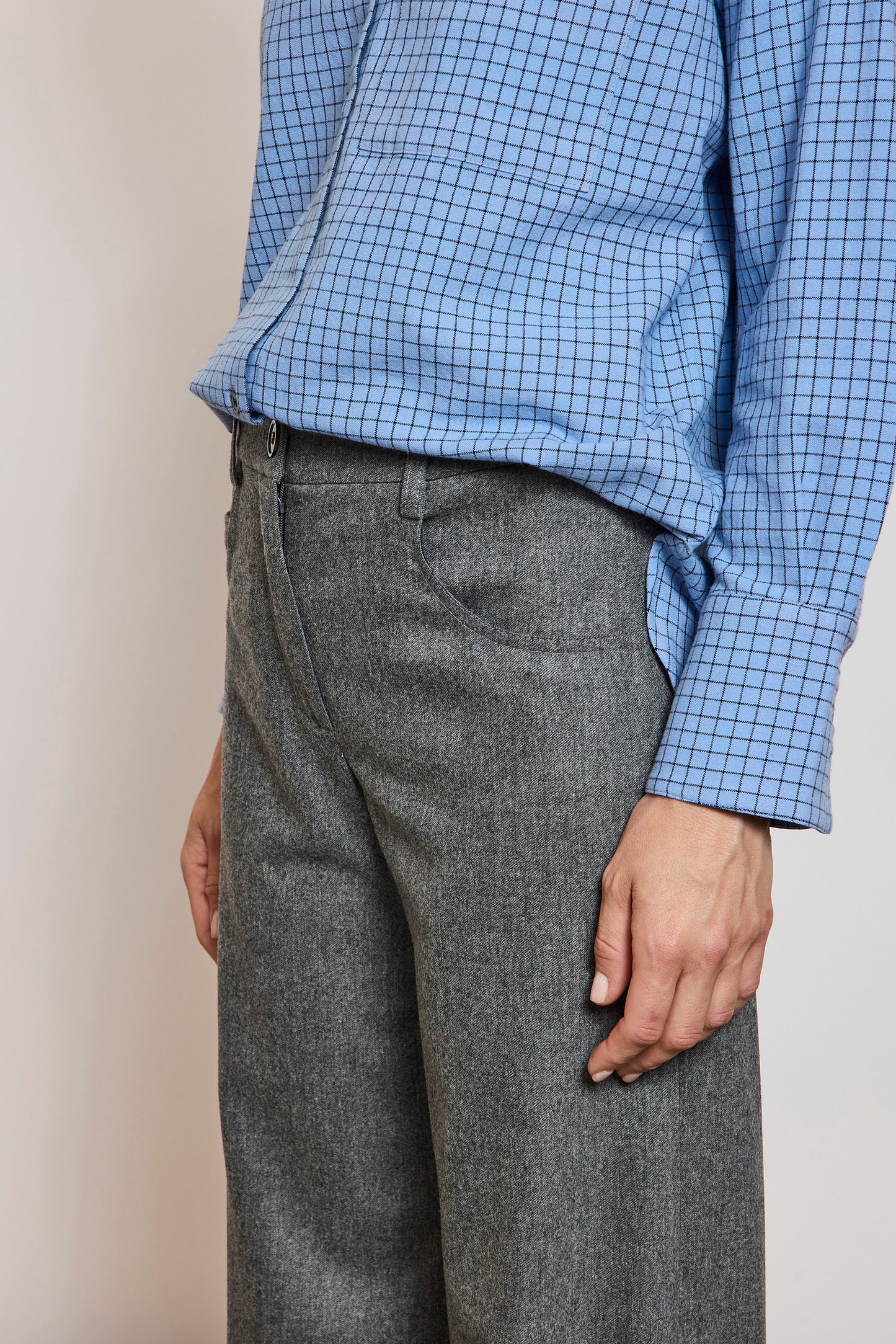 JEAN FLANNELLE CACHEMIRE GRIS