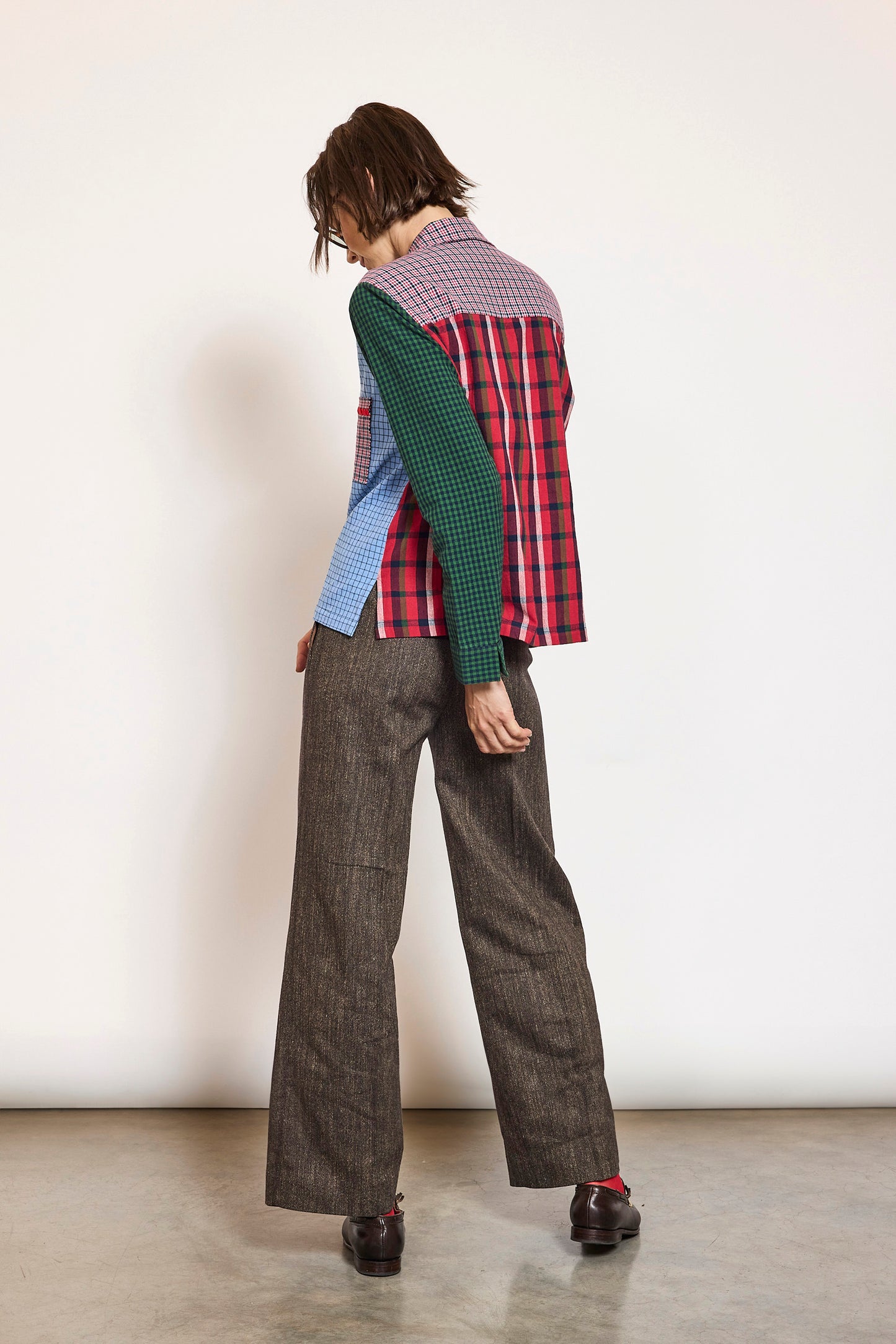 PANTALON À PINCES JEAN CHOCO