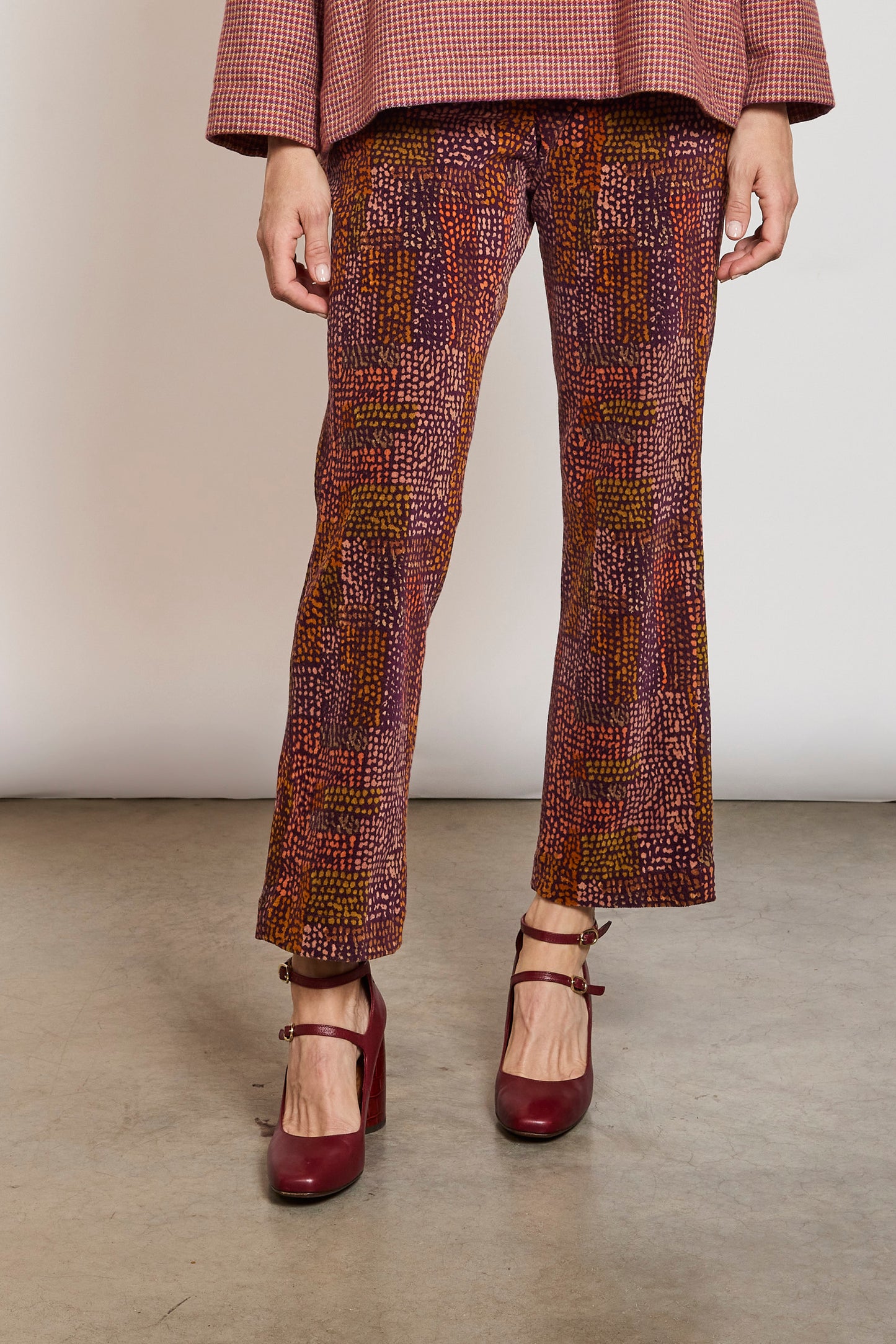 PANTALON EN VELOURS ABORIGÈNE CHOCO