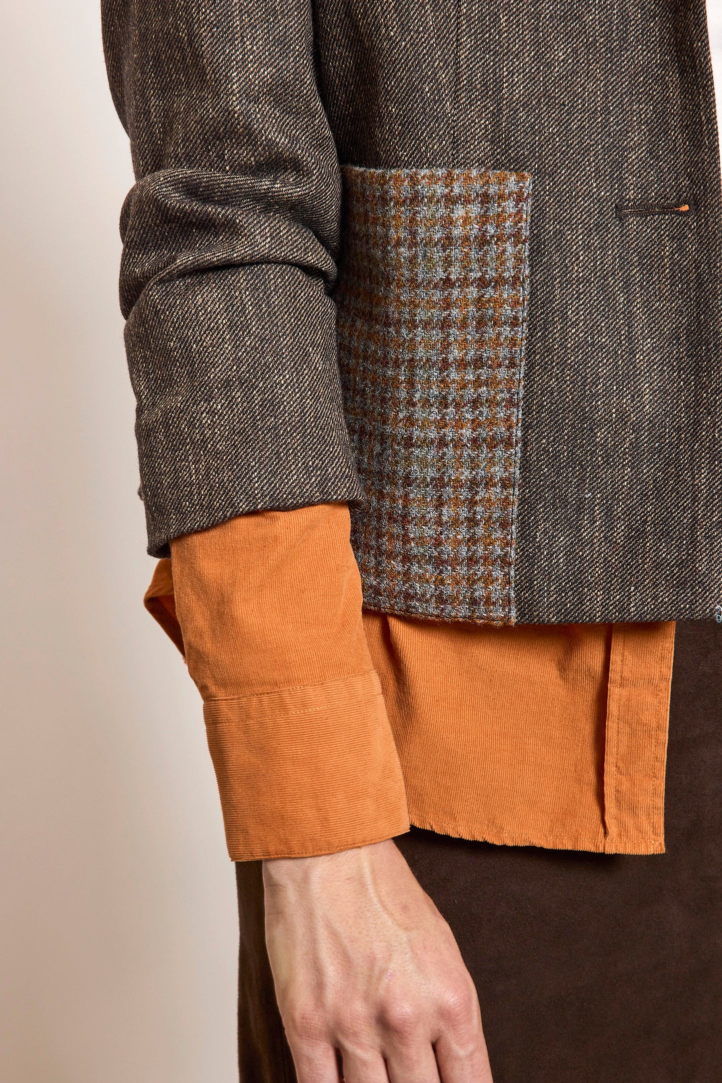 PATCH POCKETS JACKET COCOA DENIM