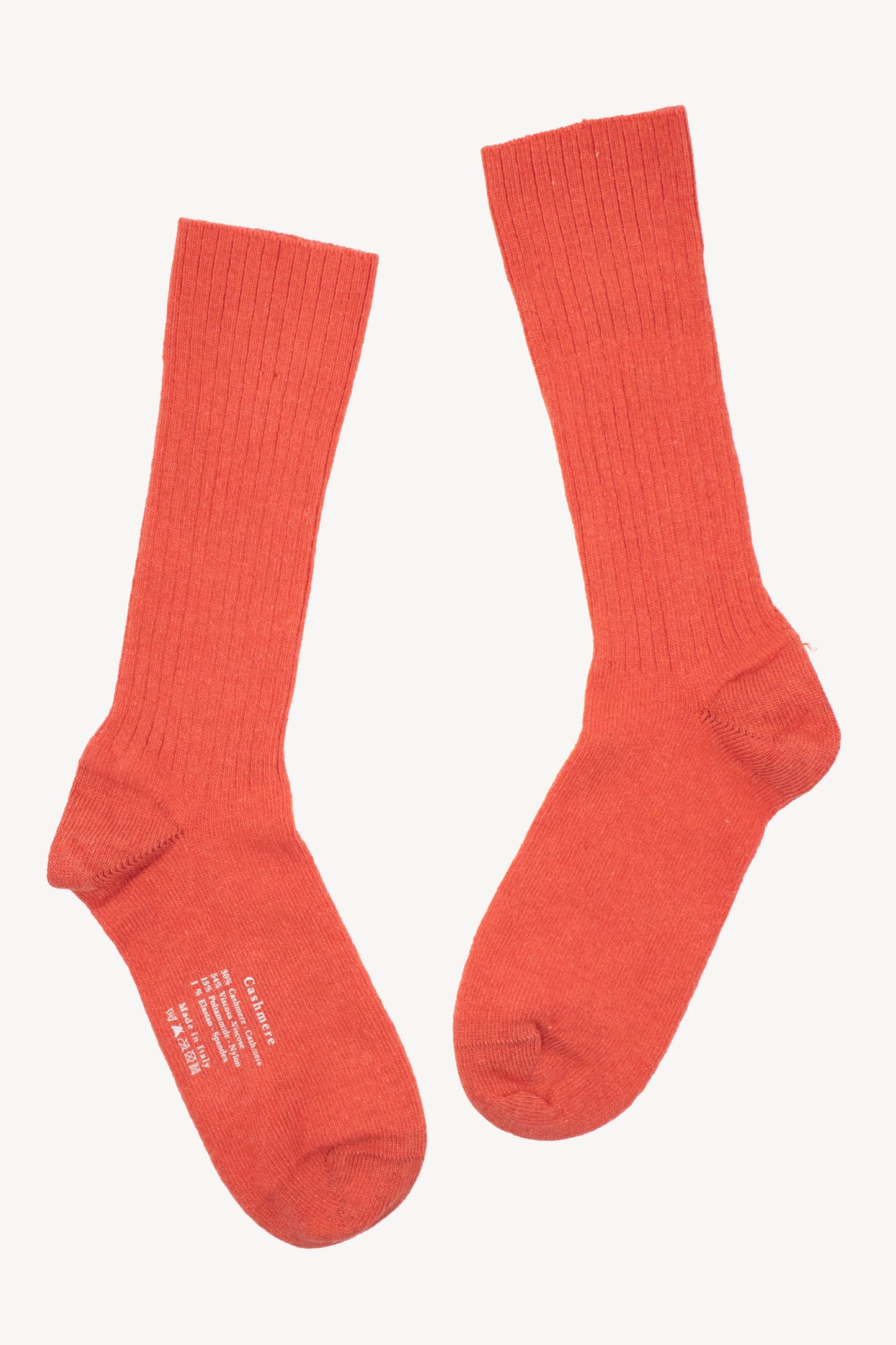 CASHMERE SOCKS CORAL