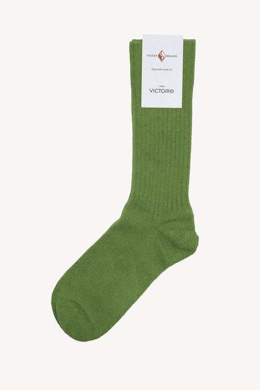 CHAUSSETTES EN CACHEMIRE VERT