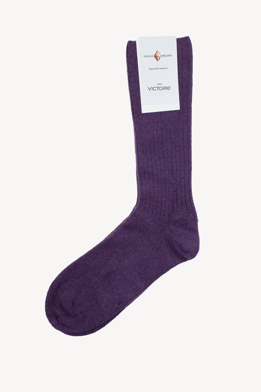 CHAUSSETTES EN CACHEMIRE VIOLET
