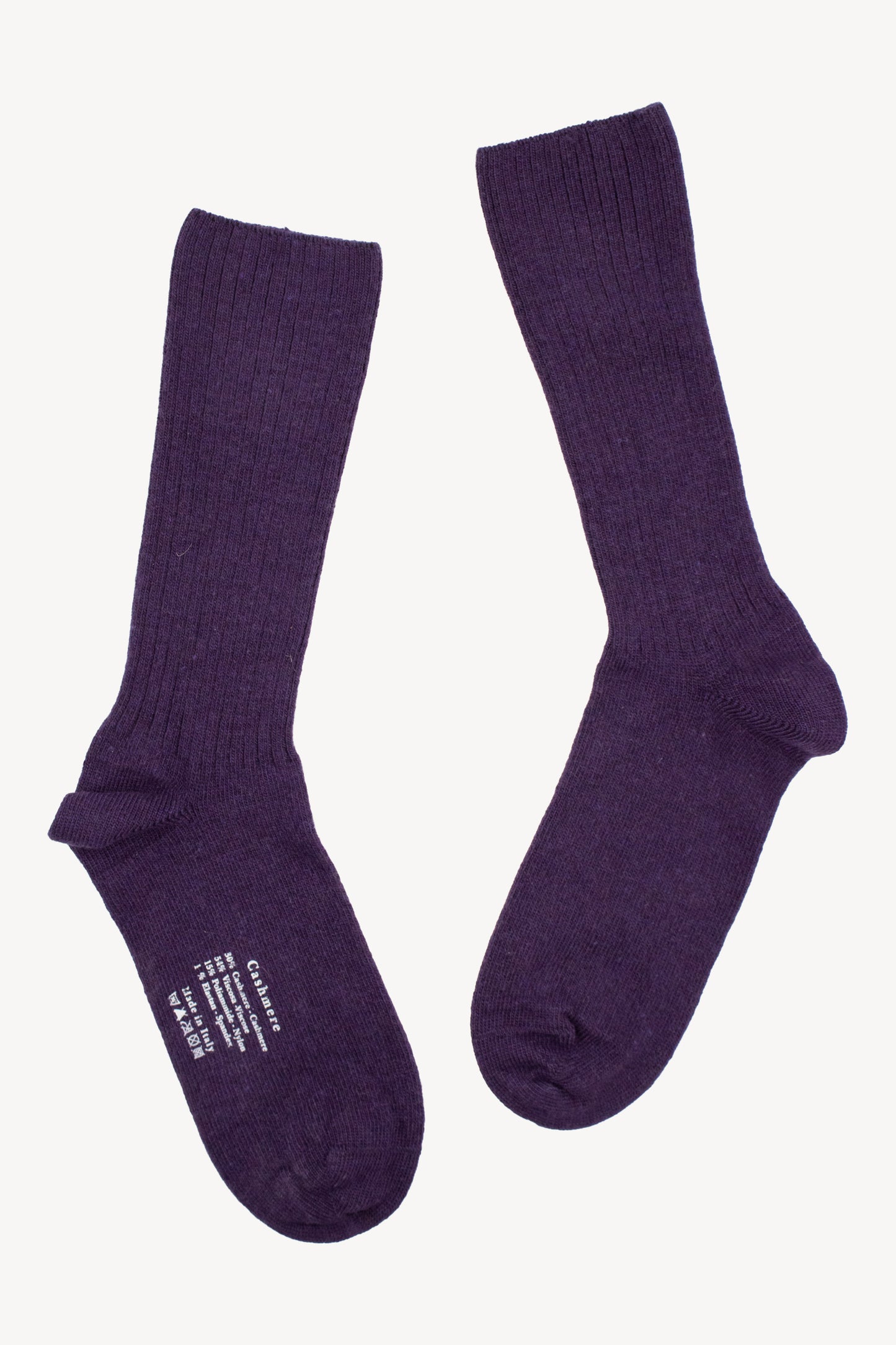 CASHMERE SOCKS PURPLE