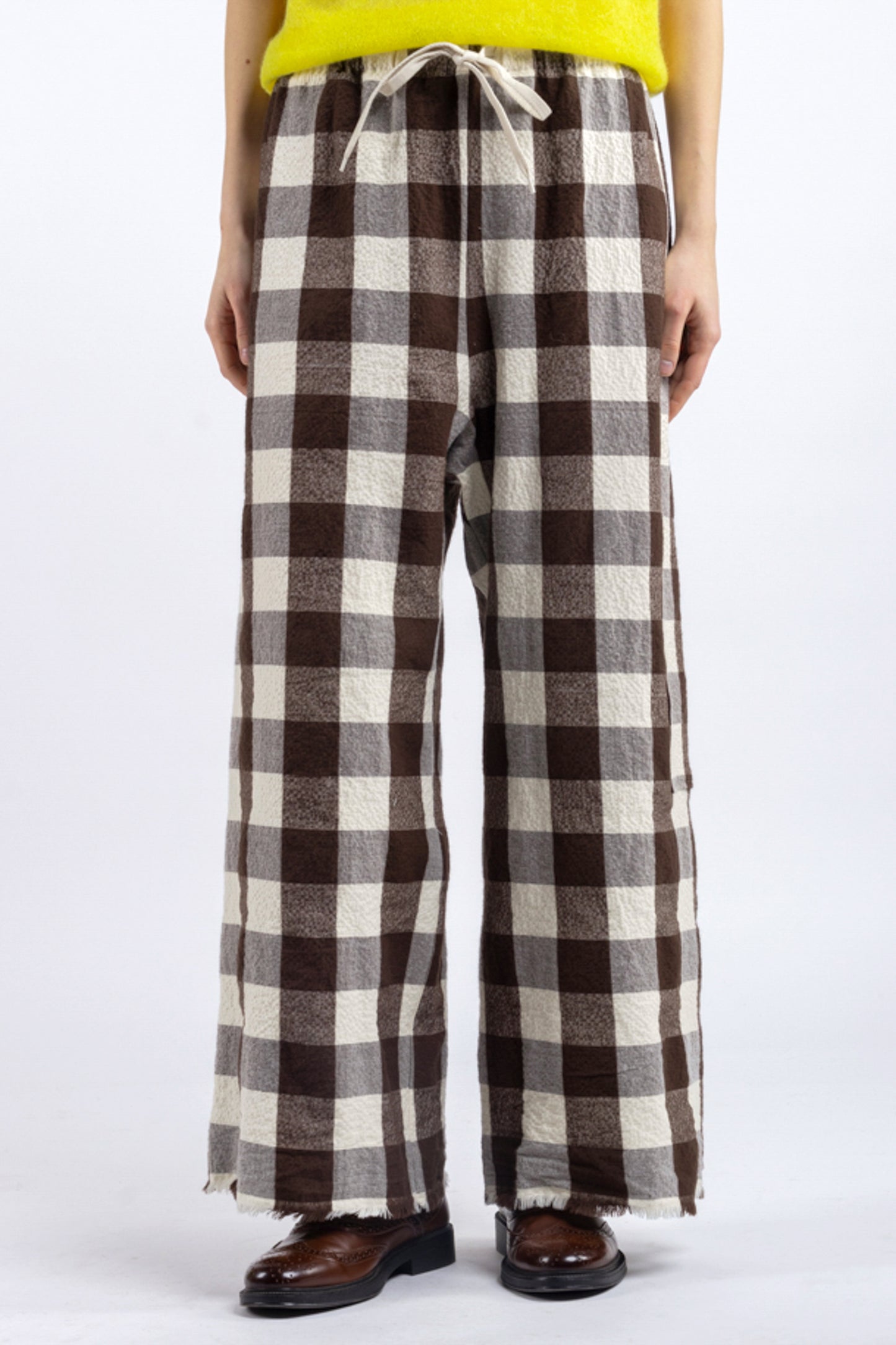 MAXI VICHY PANTS COCOA