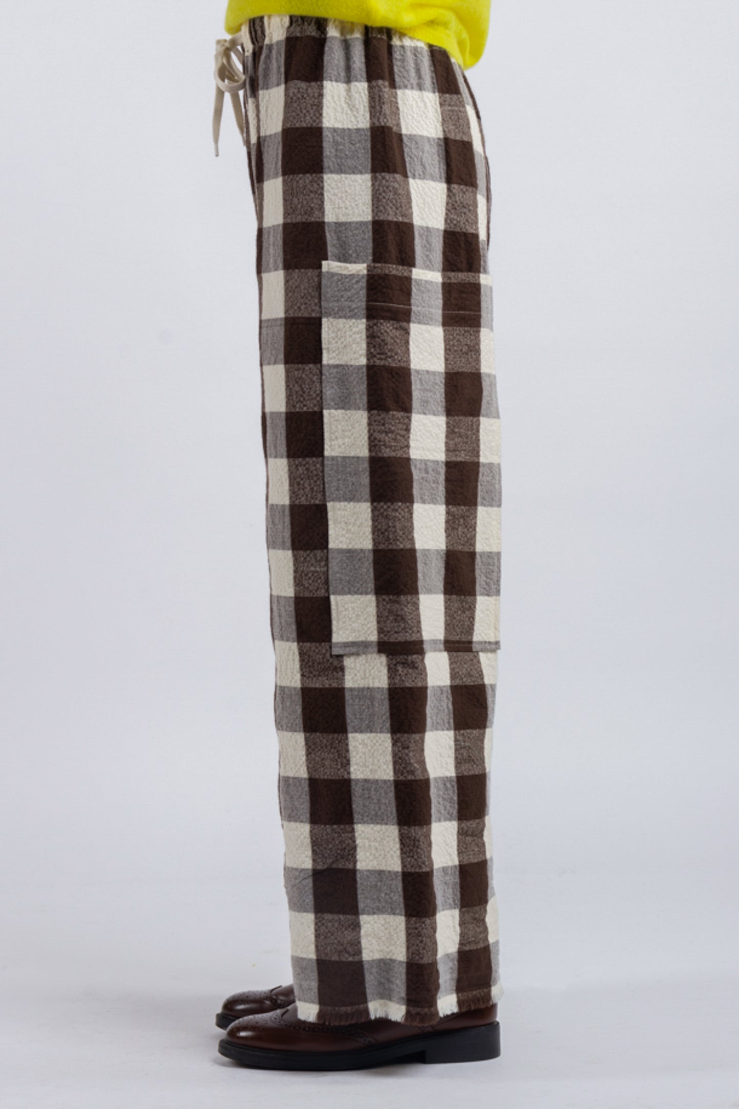 MAXI VICHY PANTS COCOA