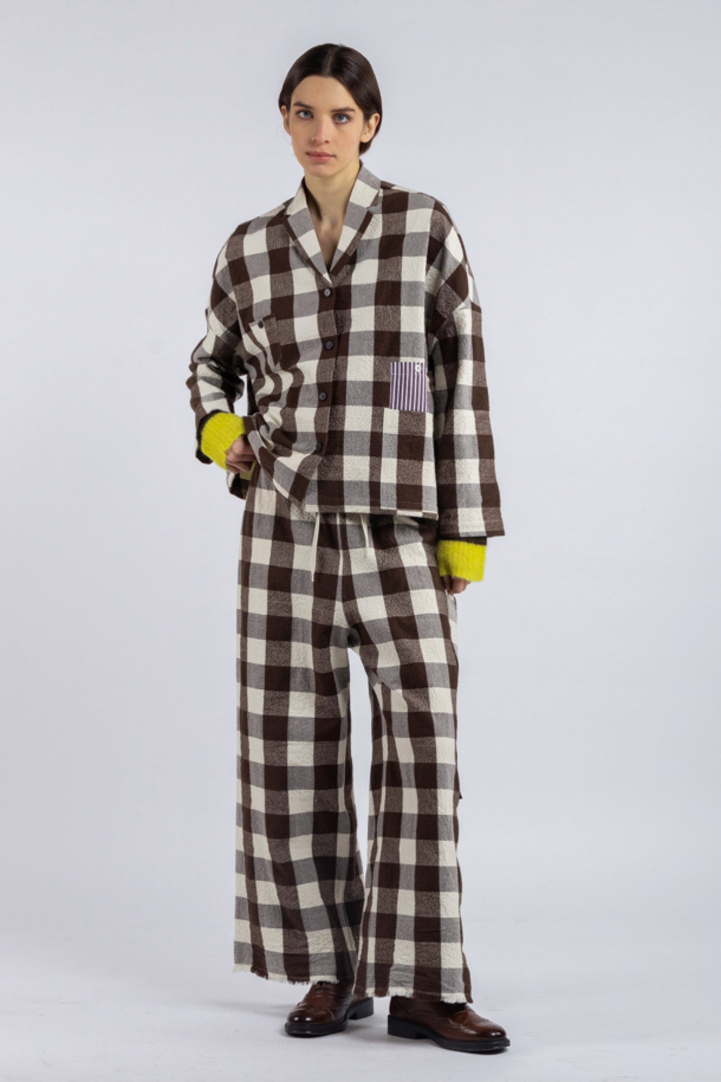 MAXI VICHY PANTS COCOA