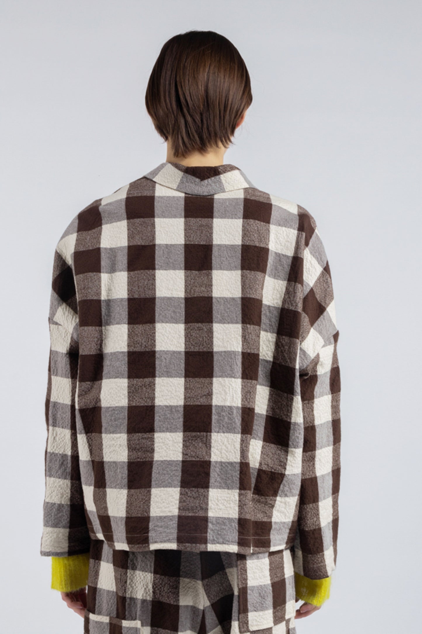 MAXI VICHY JACKET COCOA