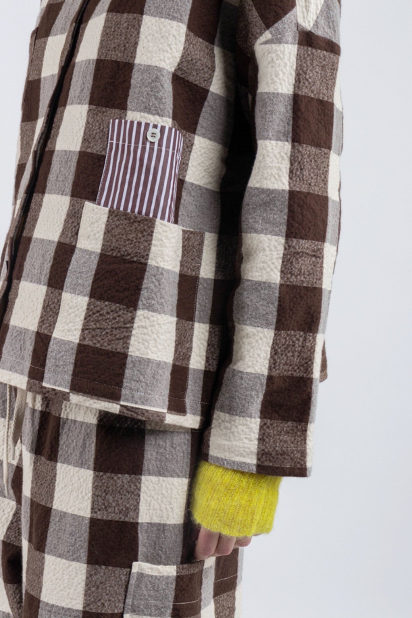 MAXI VICHY JACKET COCOA