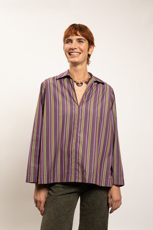 CHEMISE NANTUCKET AUBERGINE